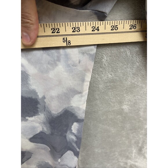 Logo Lori Goldstein Top Women's 1X Mesh Abstract Gray Long Sleeve Button Up - Picture 5 of 6